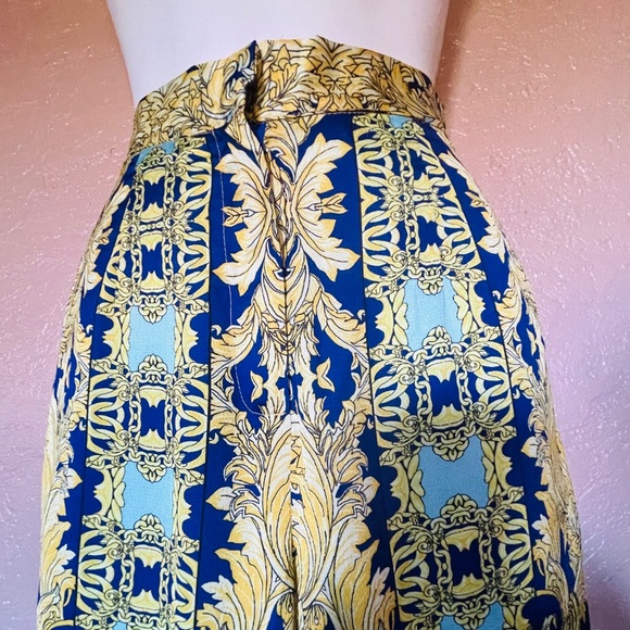 MINAA MONROE Baroque Status Print High Waist PALAZZO PANTS size XS/Small - Picture 5 of 7